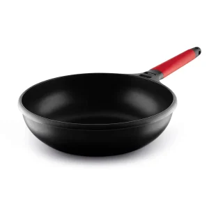 Wok Castey Induction Antiadherente de Aluminio Fundido con Mango Desmontable