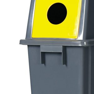 BOTE DE BASURA CON TAPA PERFORADA