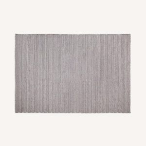 Alfombra de exterior PET reciclado blanco y marrón 340×240×1 cm – contemporáneo – interior o exterior – HELEN
