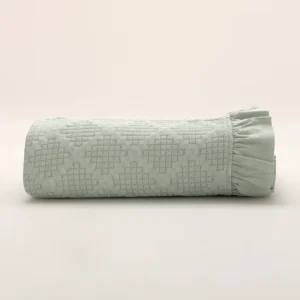 Colcha AIDA verde empolvado- Disponible en varias medidas