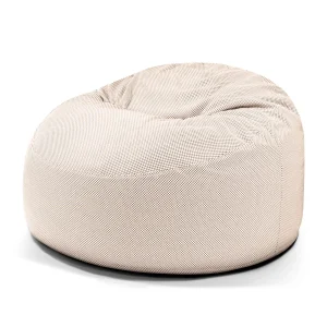 Puff grande redondo de foam y tejido repelente al agua 110×110×75 cm – moderno – interior y exterio – OM 110 CAPRI